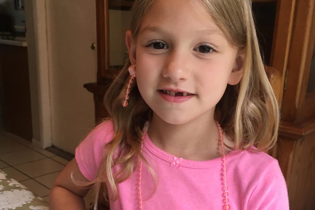 girl smiling at camera